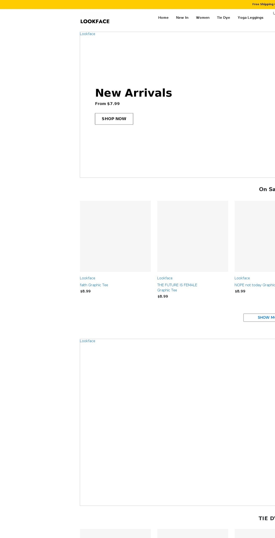 lookface.com shopify website screenshot