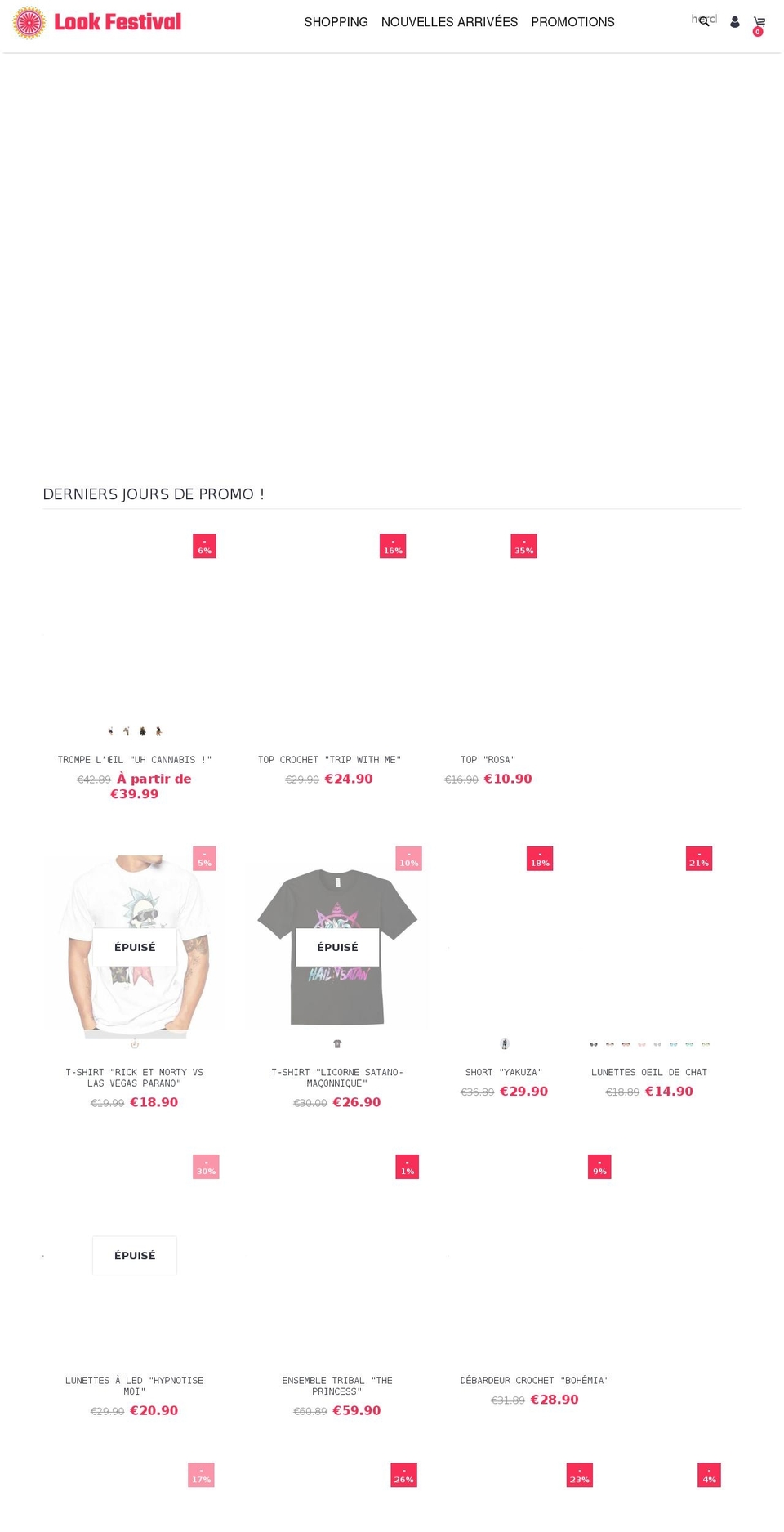 lookfestival.com — Shopify storefront screenshot