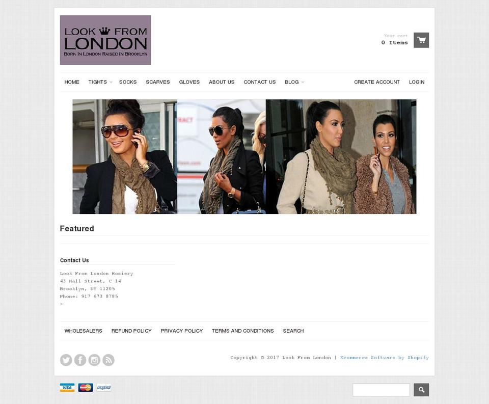 lookfromlondon.com shopify website screenshot