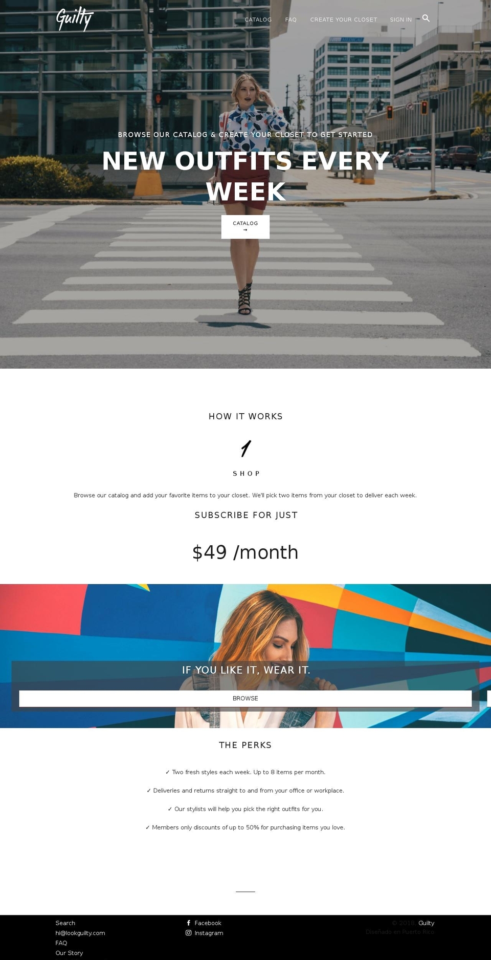 lookguilty.com — Shopify storefront screenshot