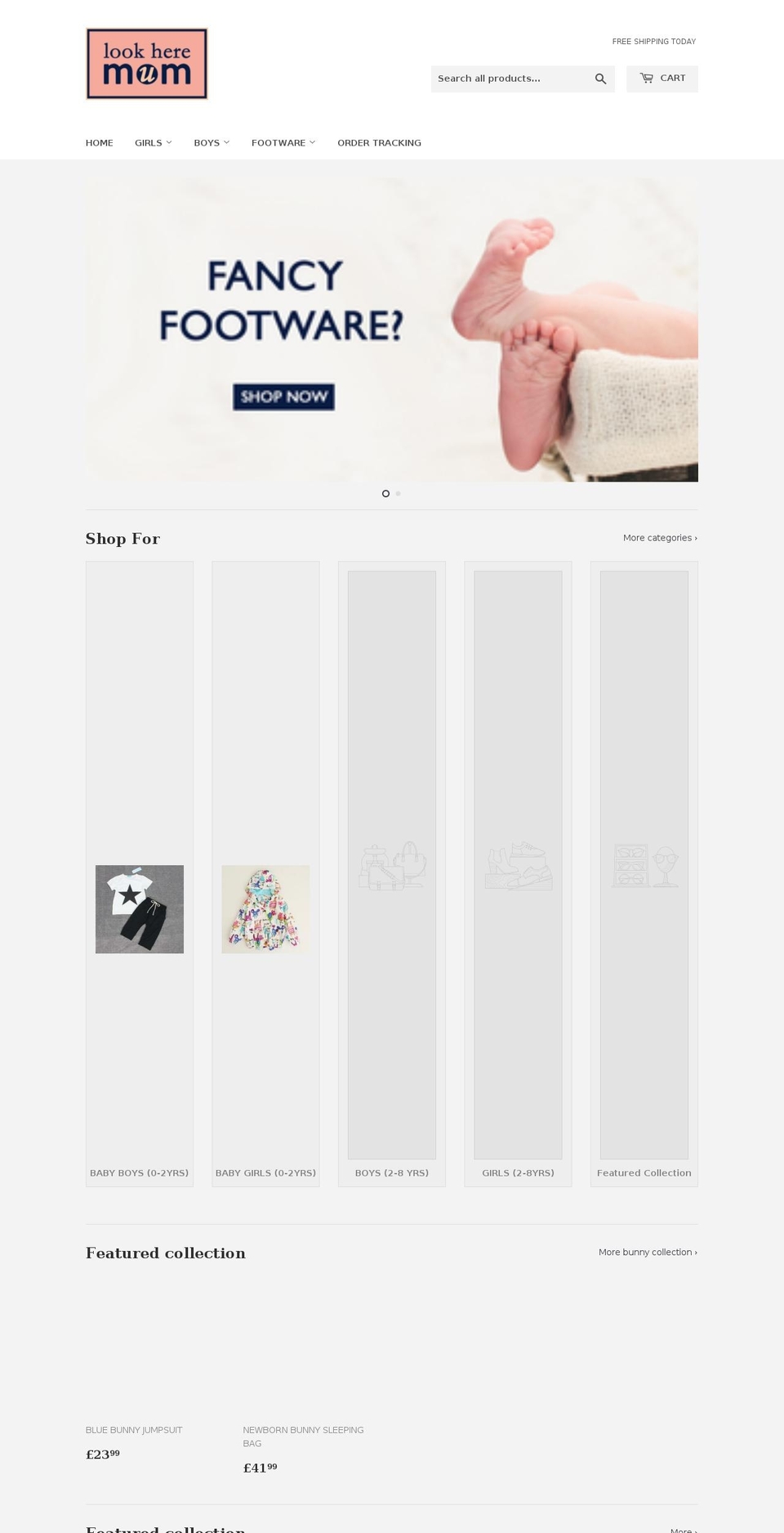 lookheremum.com — Shopify storefront screenshot