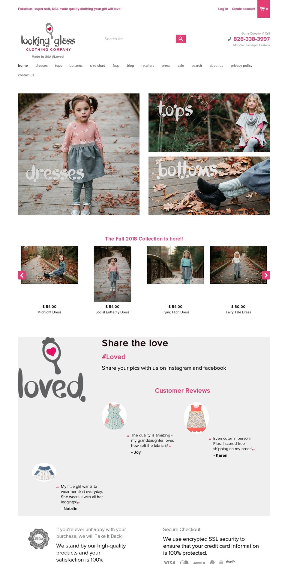lookingglassclothingco.com — Shopify storefront screenshot