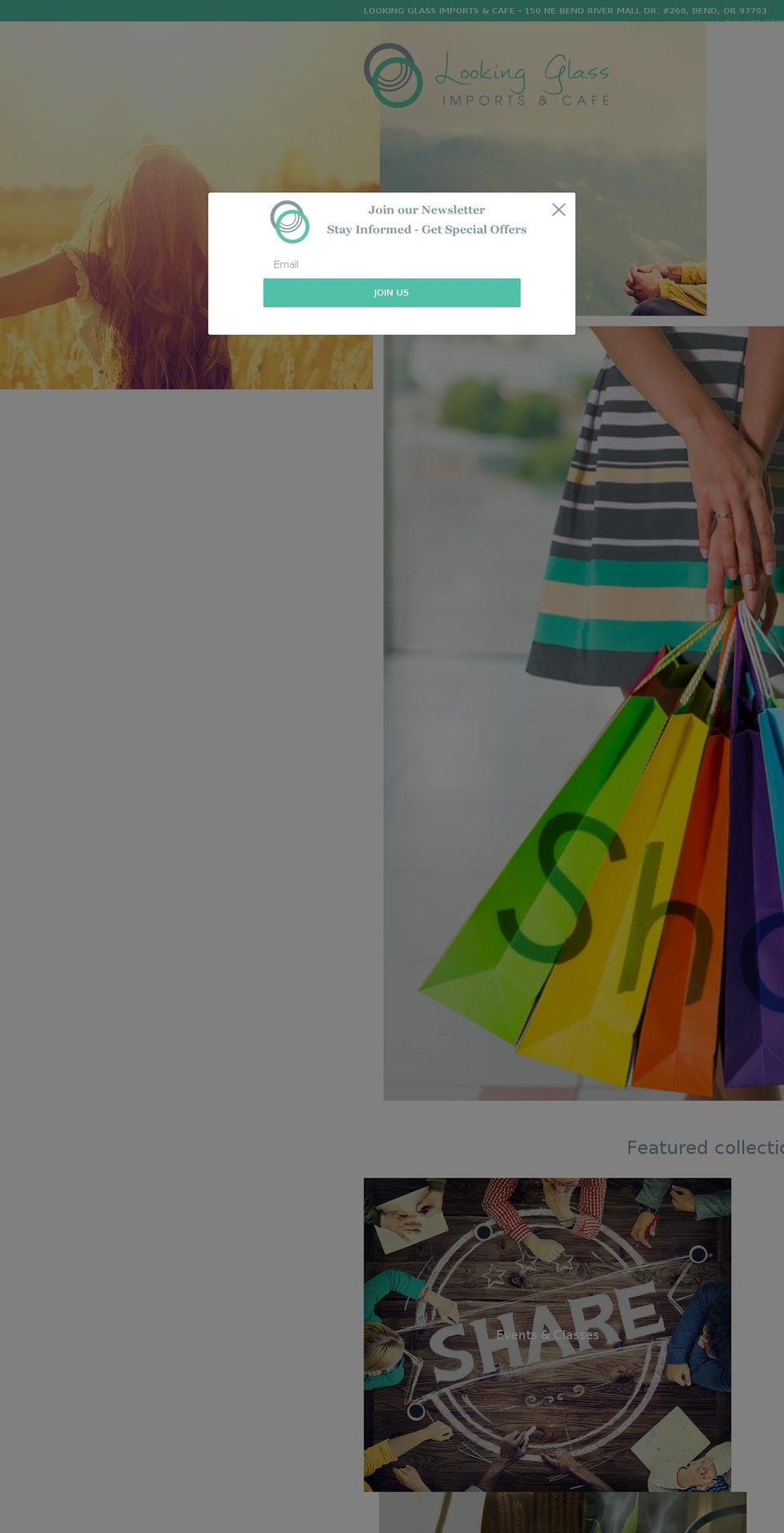 lookingglassimports.com shopify website screenshot