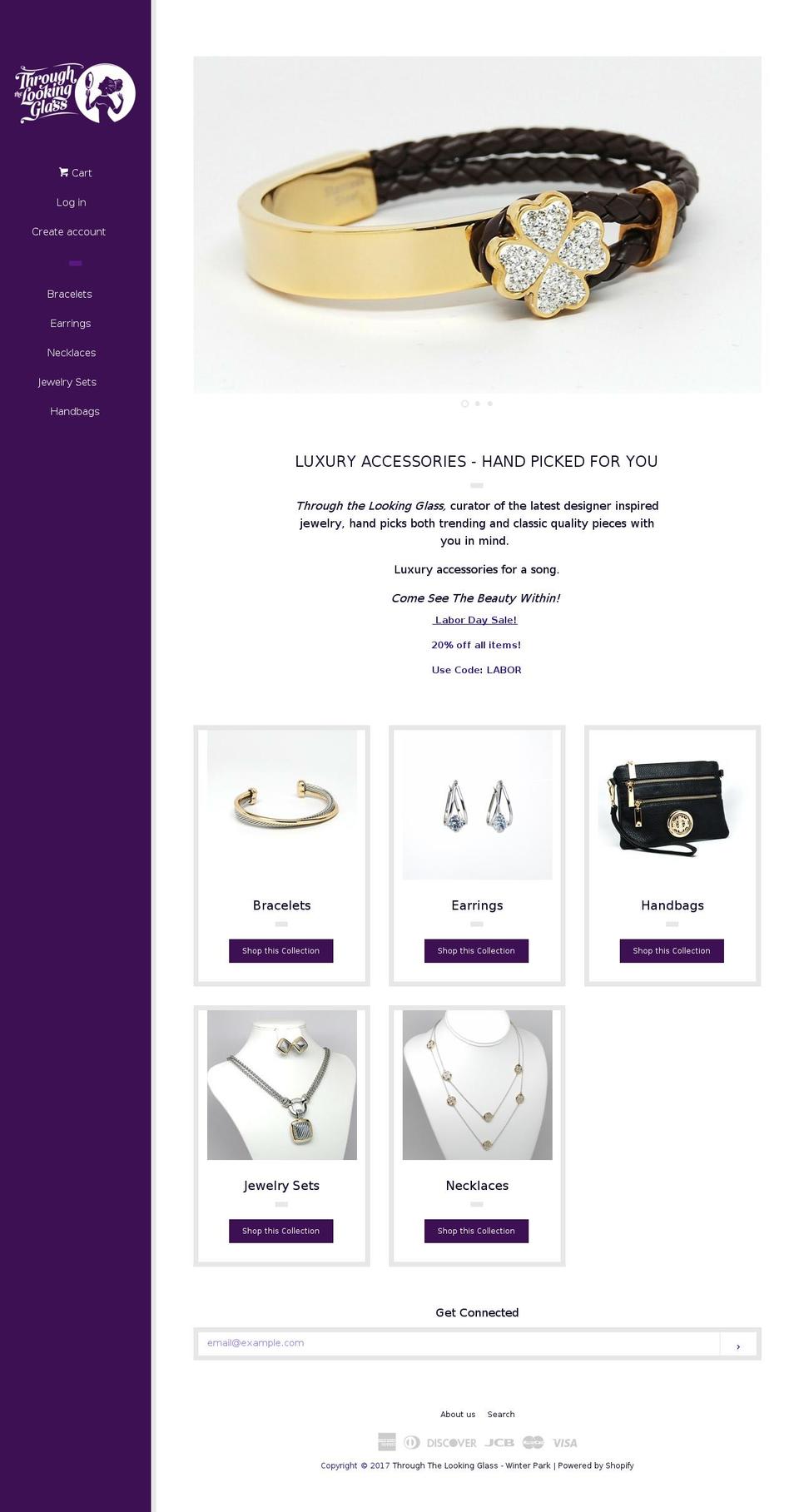 lookingglasswp.com shopify website screenshot