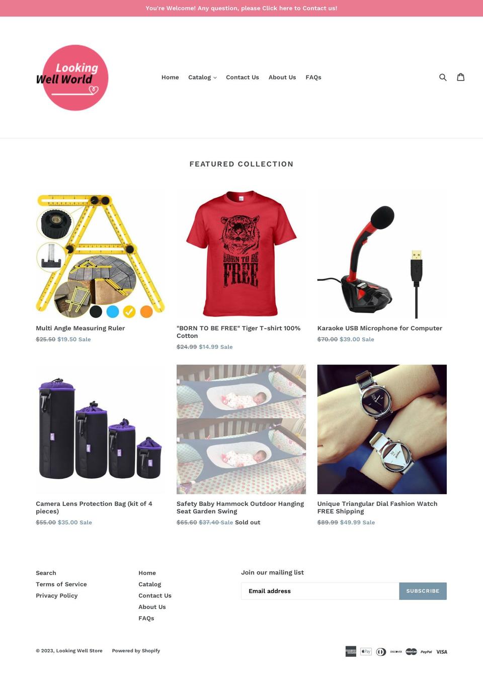 lookingwellworld.com — Shopify storefront screenshot