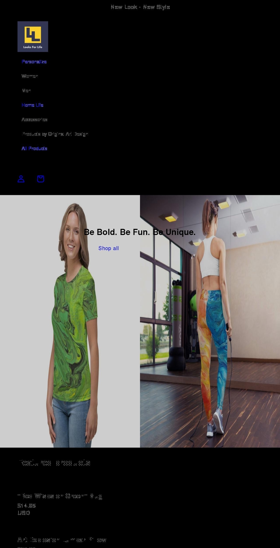 looksforlifeshop.com shopify website screenshot