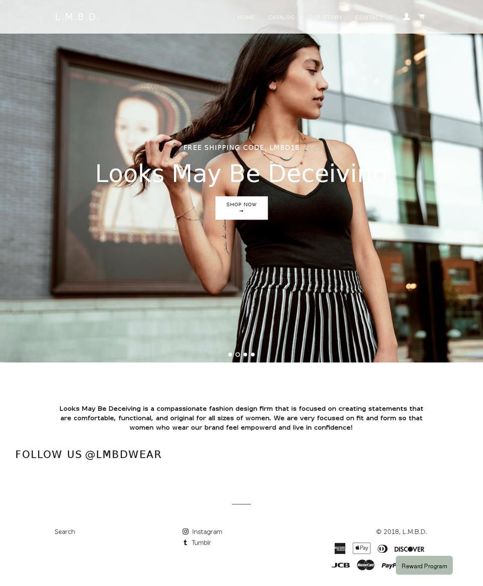 looksmaybedeceiving.com — Shopify storefront screenshot