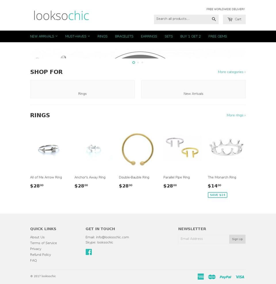 looksochic.com shopify website screenshot