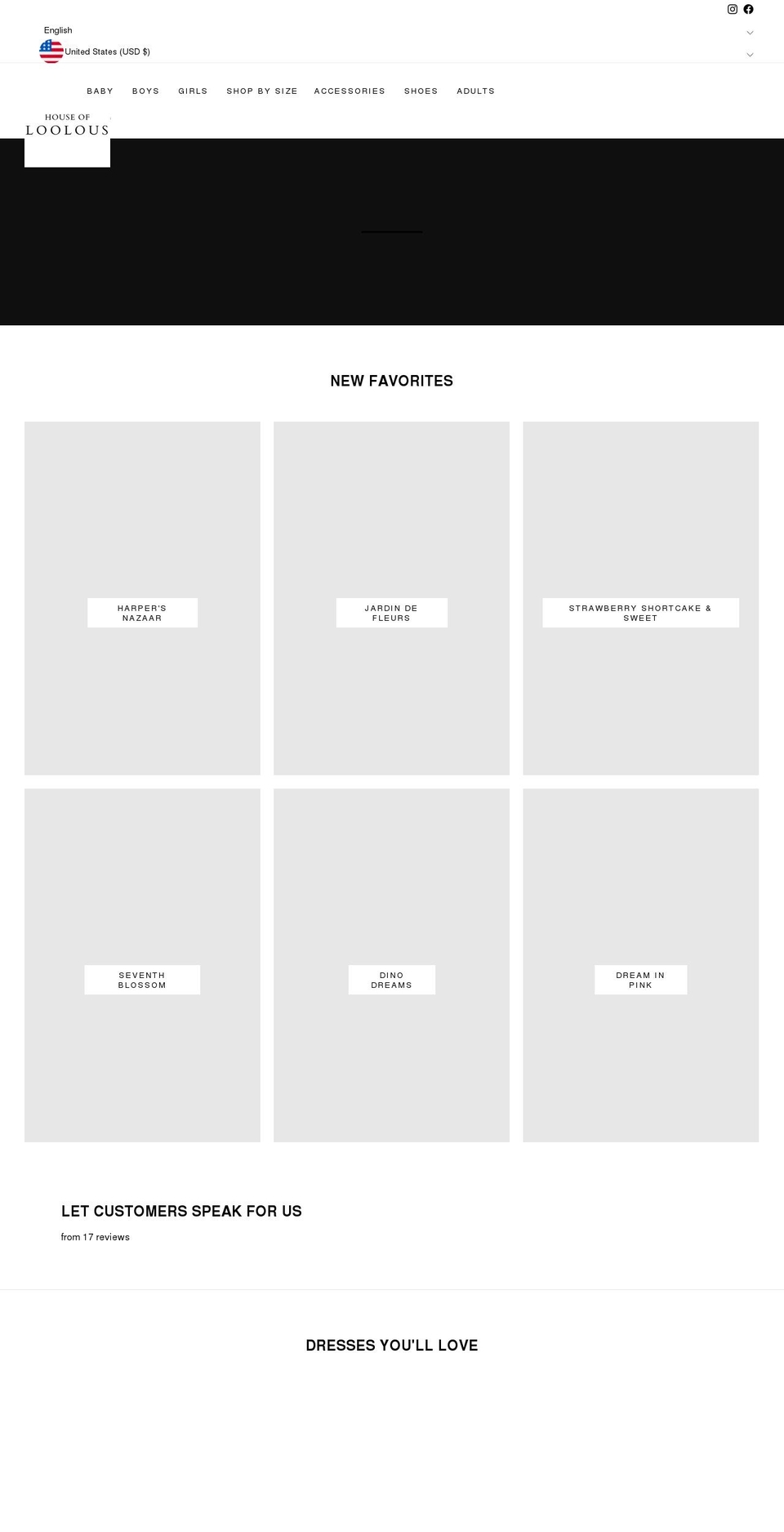 loolous.com shopify website screenshot