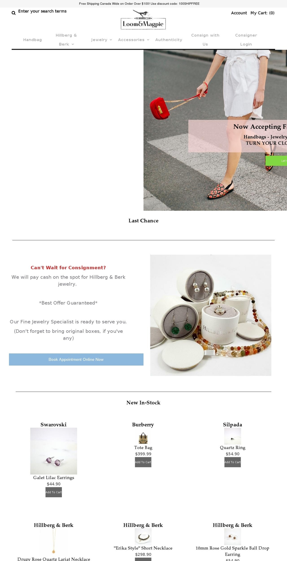 loomandmagpie.ca shopify website screenshot