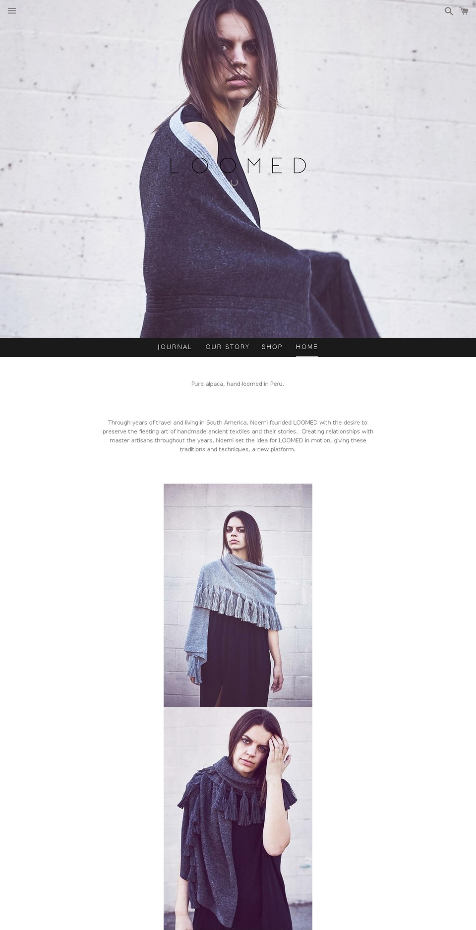 loomedworld.com shopify website screenshot