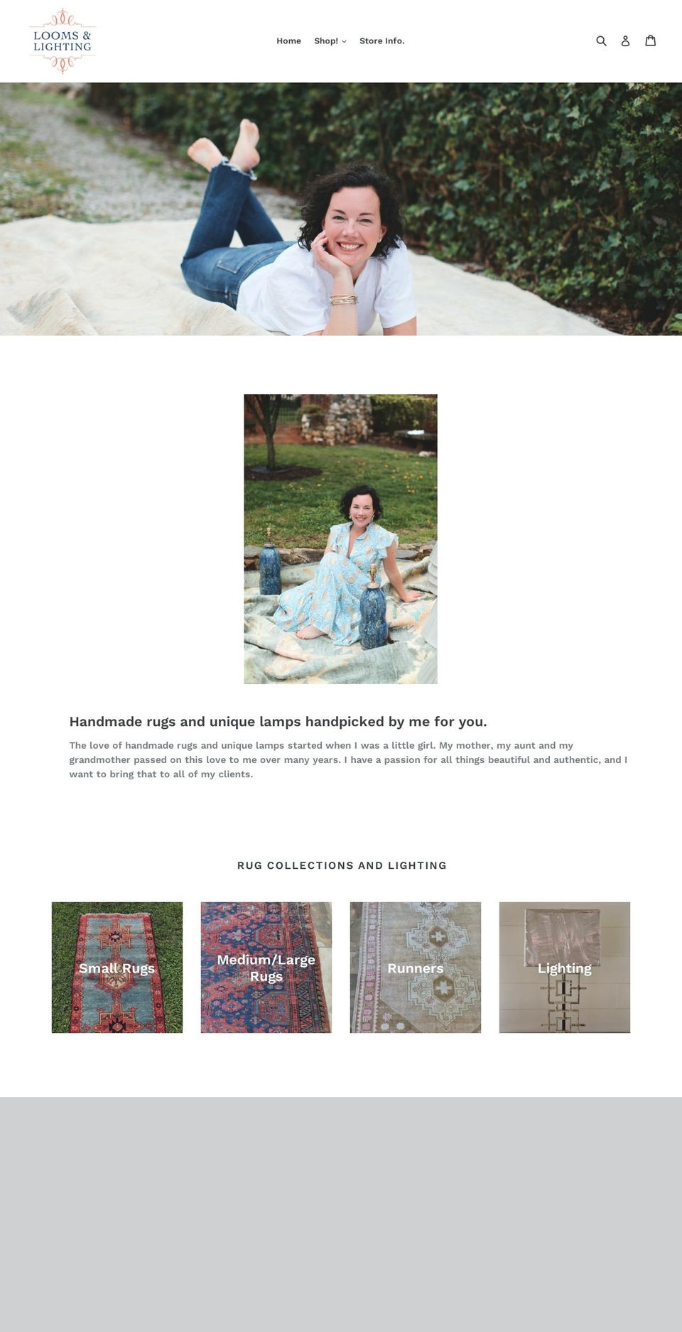 loomsandlighting.com shopify website screenshot