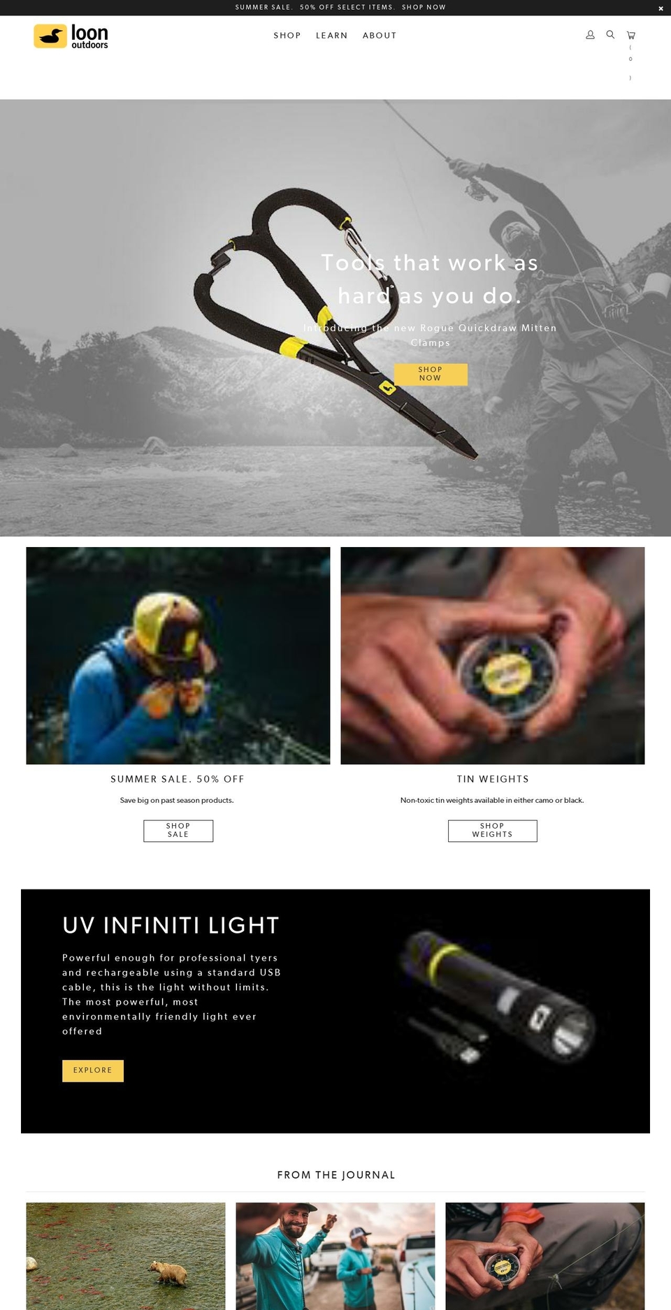 loonoutdoors.com — Shopify storefront screenshot