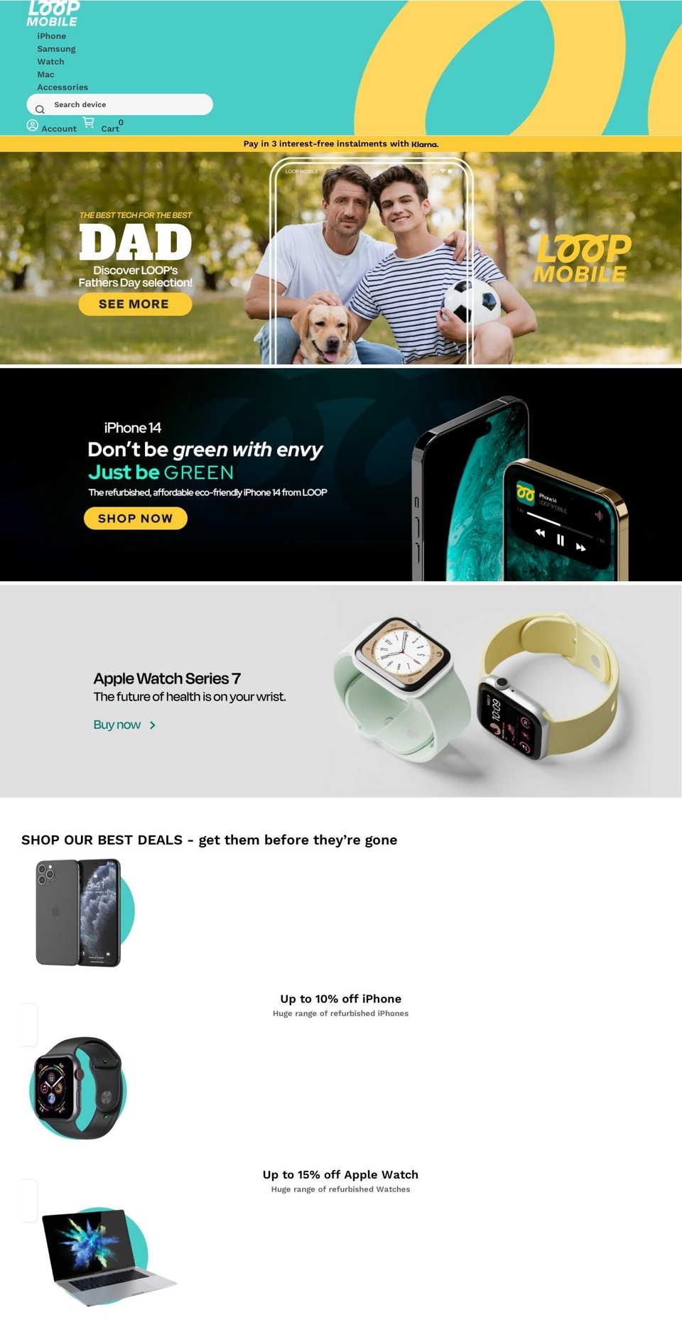 loop-mobile.co.uk shopify website screenshot