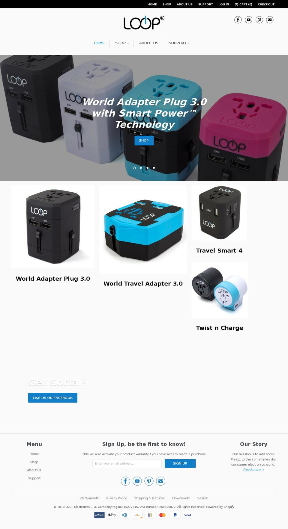loopchargers.com — Shopify storefront screenshot