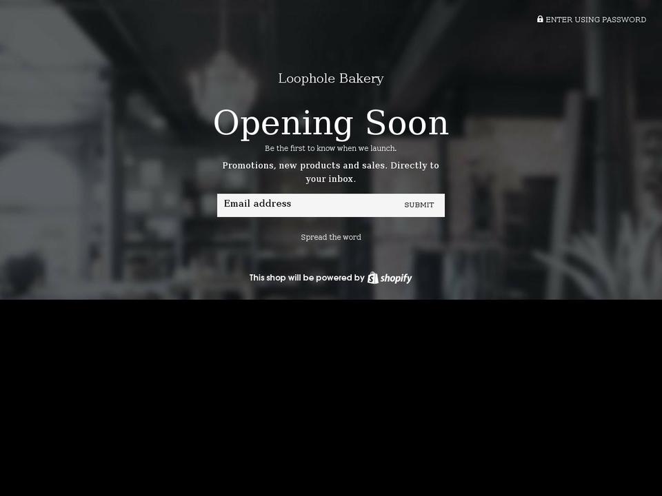 loopholebakery.com — Shopify storefront screenshot