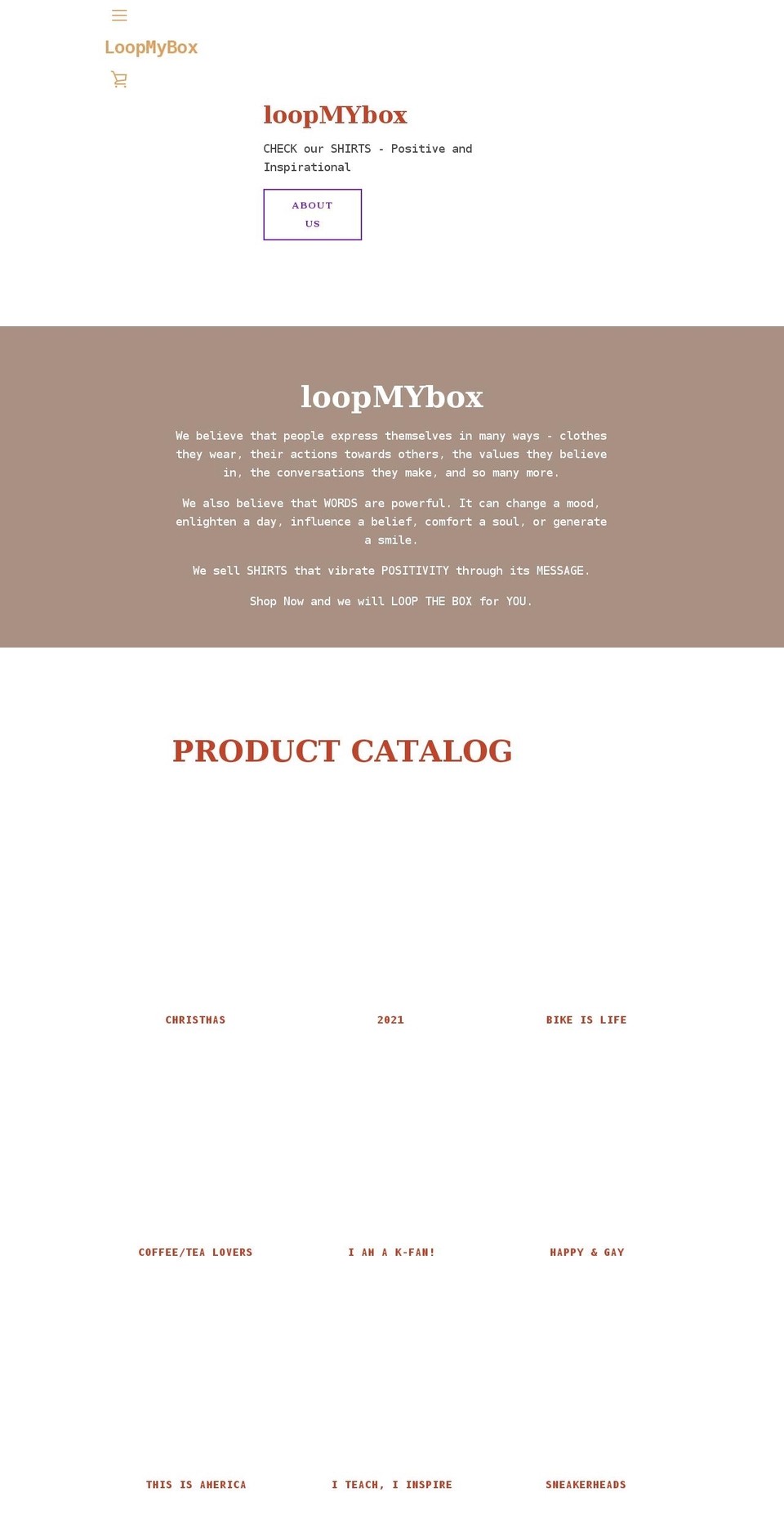 loopmybox.com shopify website screenshot