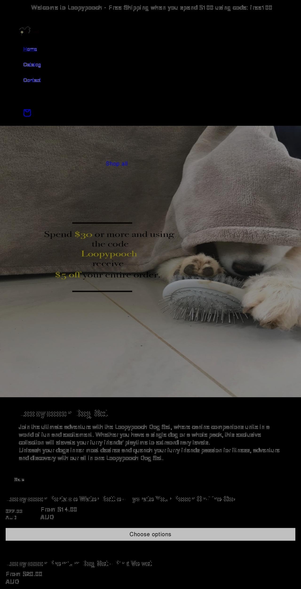 loopypooch.com — Shopify storefront screenshot