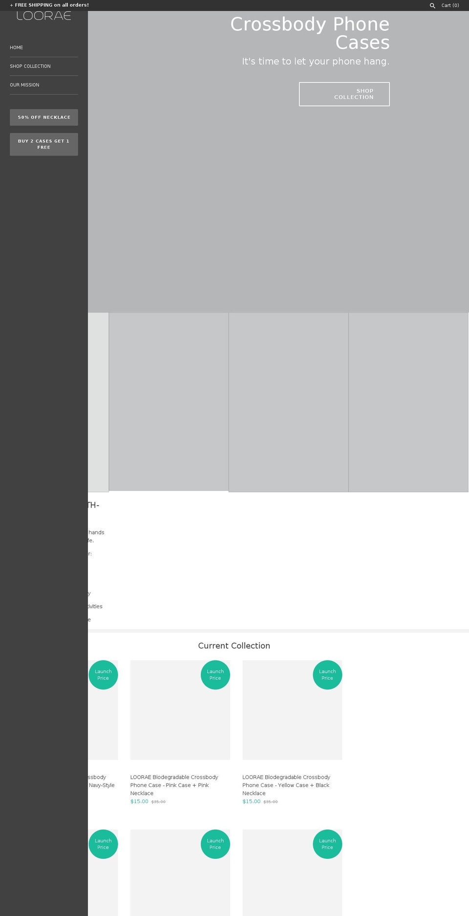 loorae.com shopify website screenshot