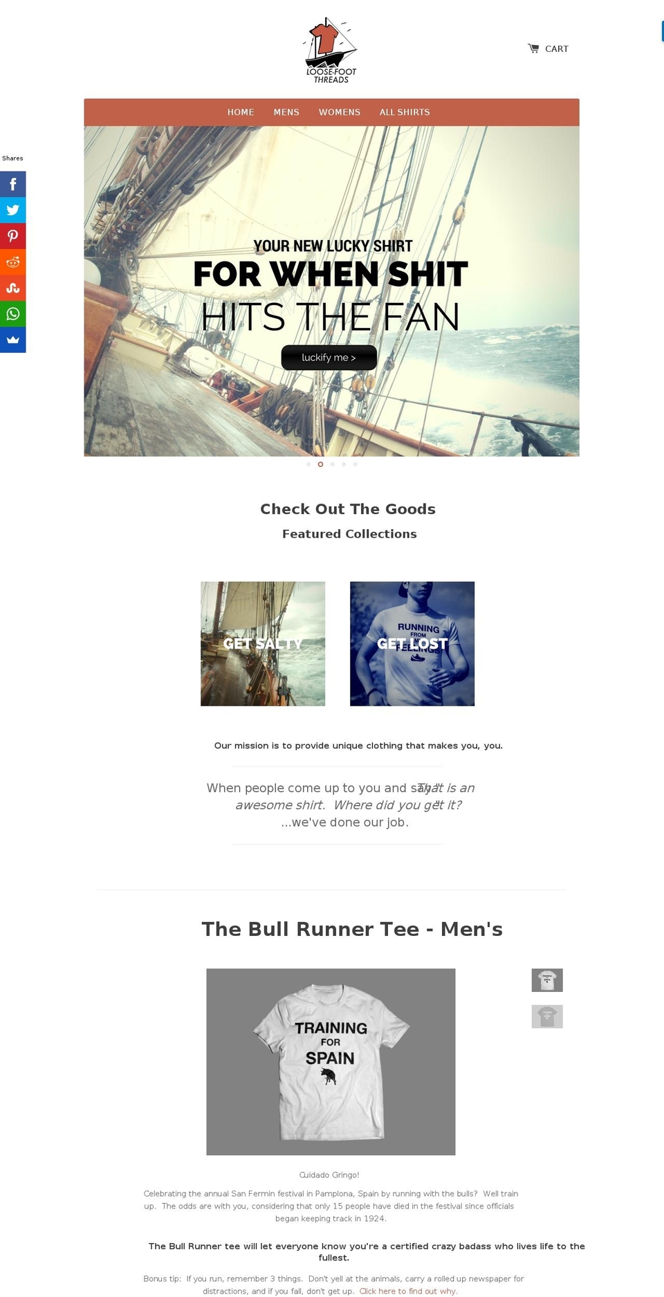 loosefootthreads.com shopify website screenshot