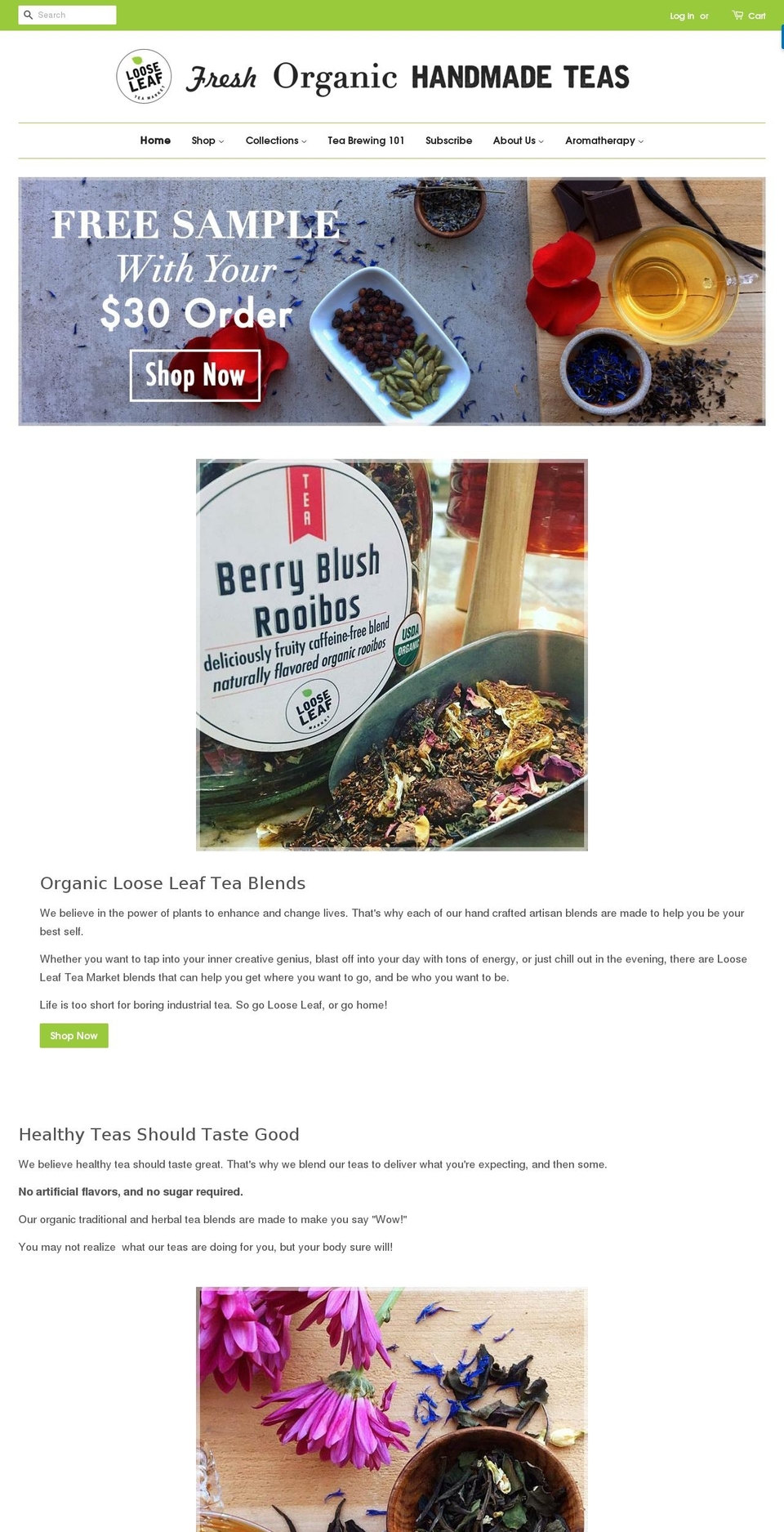 Be Yours Shopify theme site example looseleafmarket.com