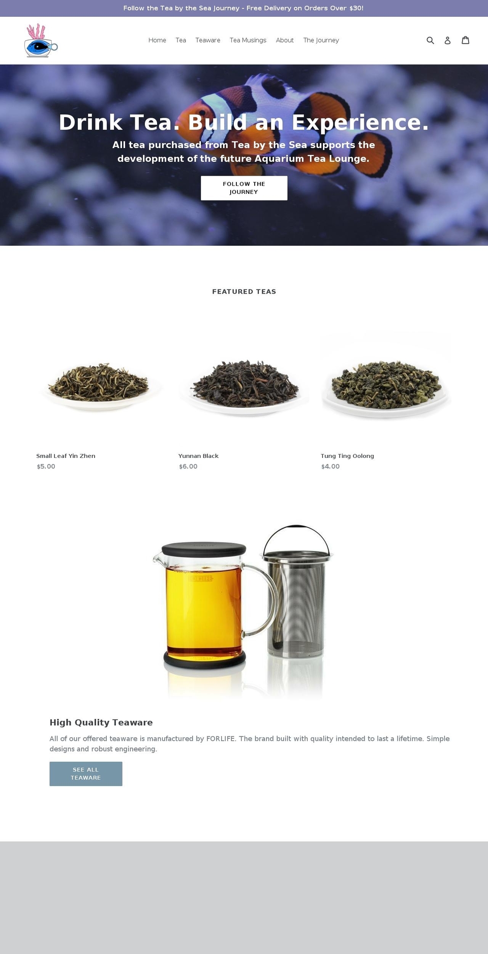Tea By The Sea Shopify theme site example looseleaftea.co