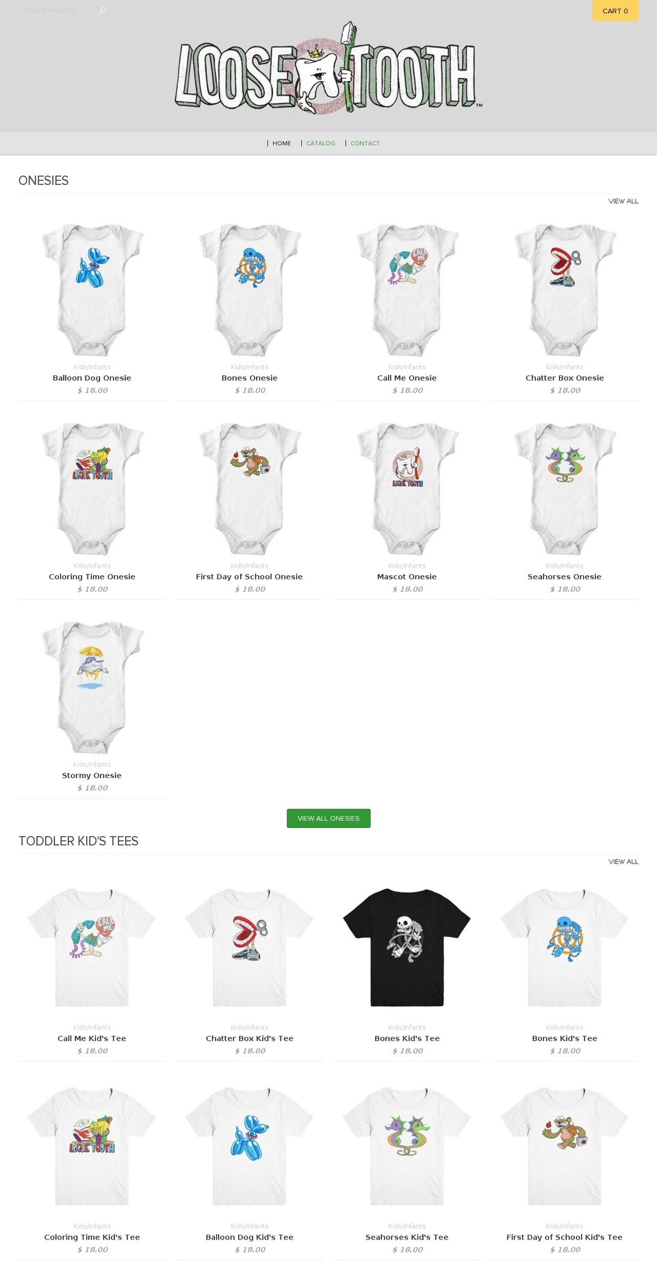 loosetoothinc.com shopify website screenshot