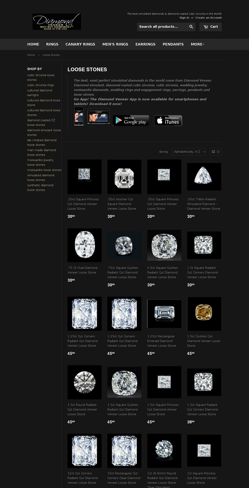 loosezircon.com shopify website screenshot