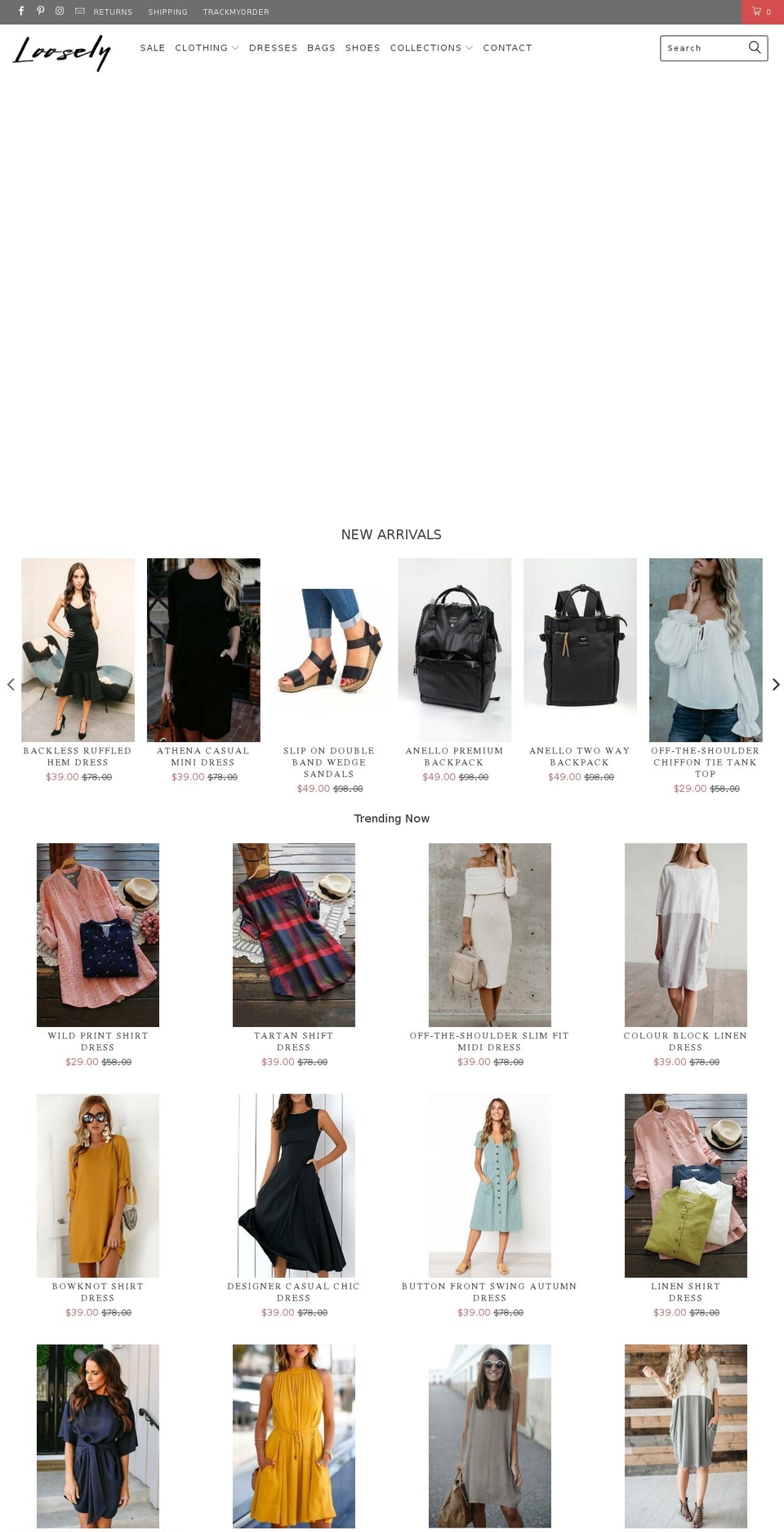 loosystore.myshopify.com shopify website screenshot