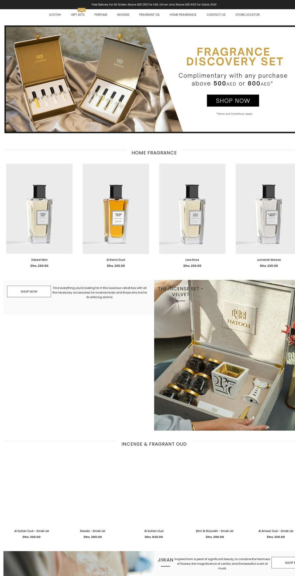 lootahperfumes.ae shopify website screenshot