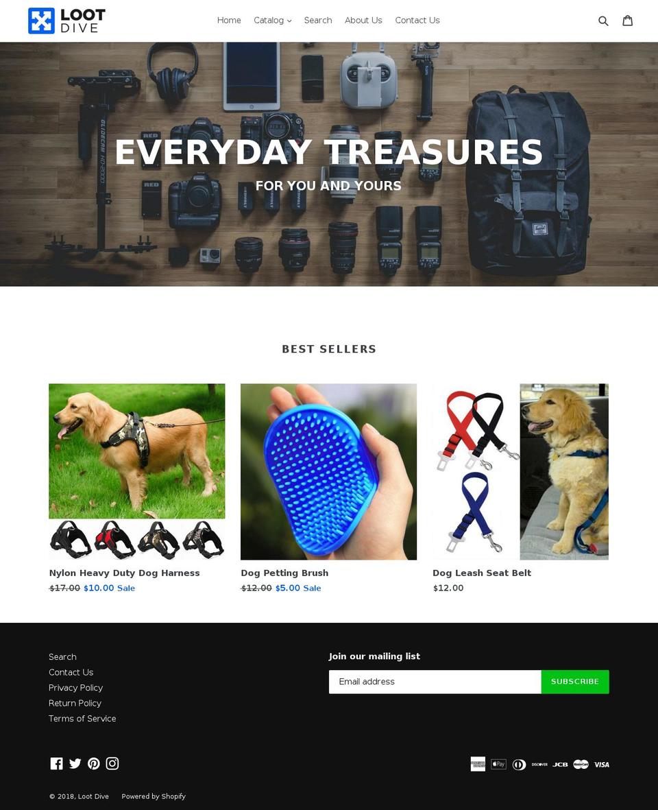 lootdive.com — Shopify storefront screenshot