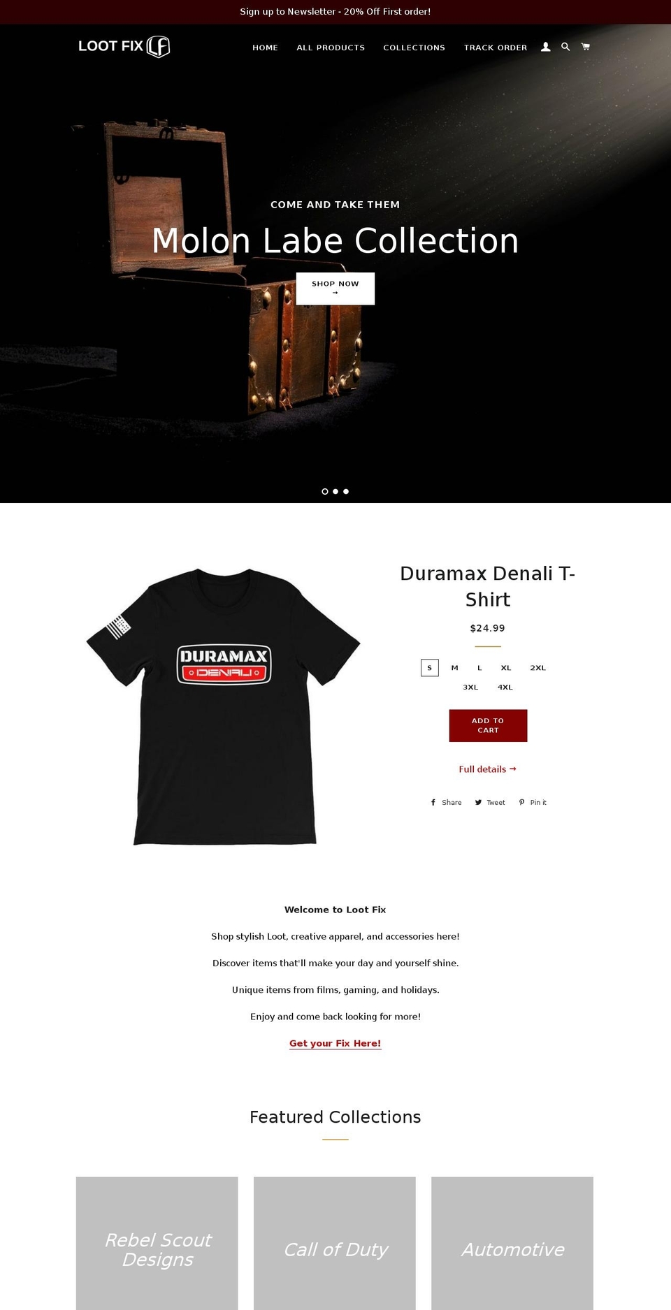lootfix.com — Shopify storefront screenshot