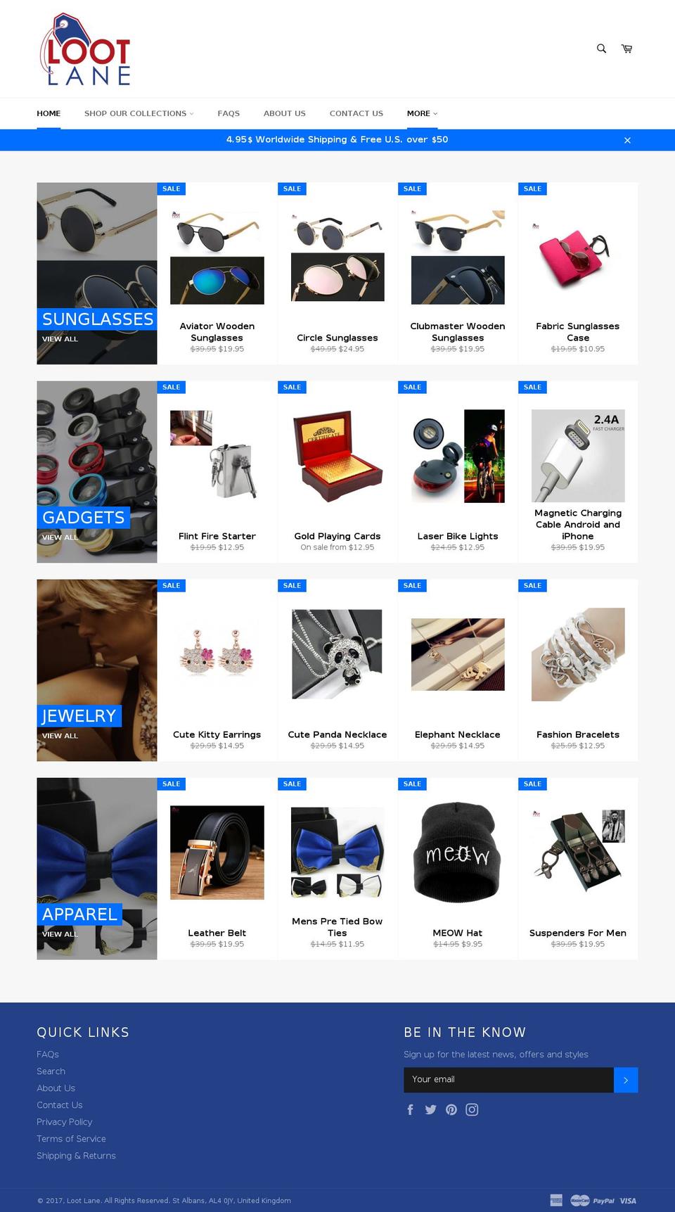 MyShop Shopify theme site example lootlane.com