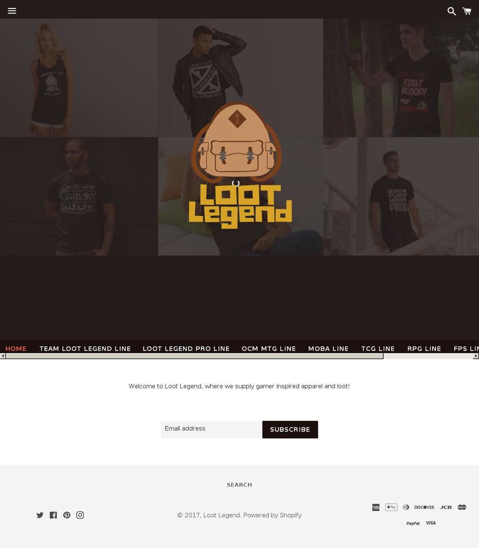 lootlegend.com shopify website screenshot