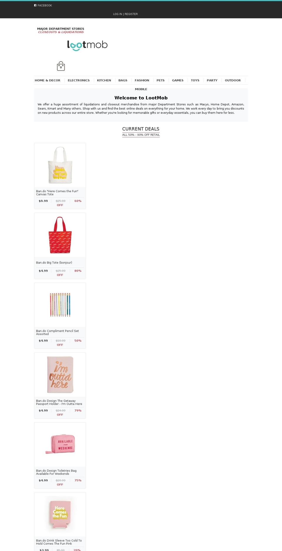 lootmob.com — Shopify storefront screenshot