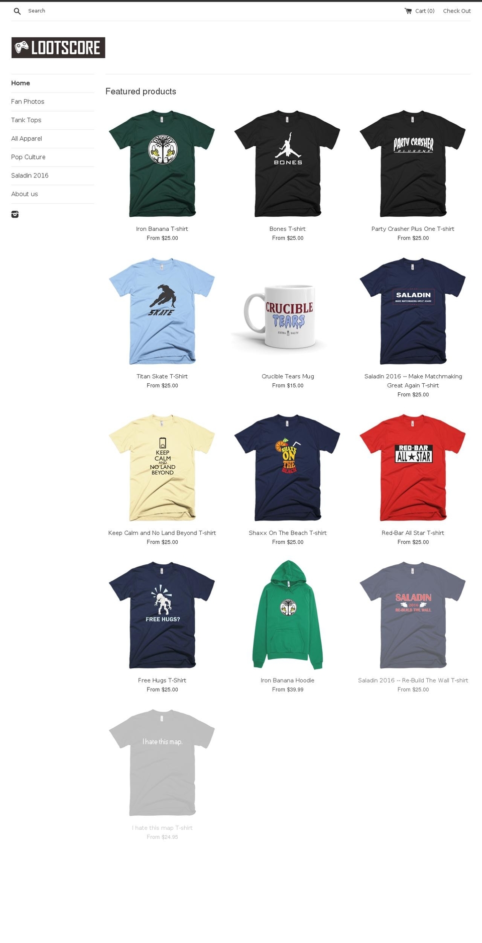 lootscore.com shopify website screenshot