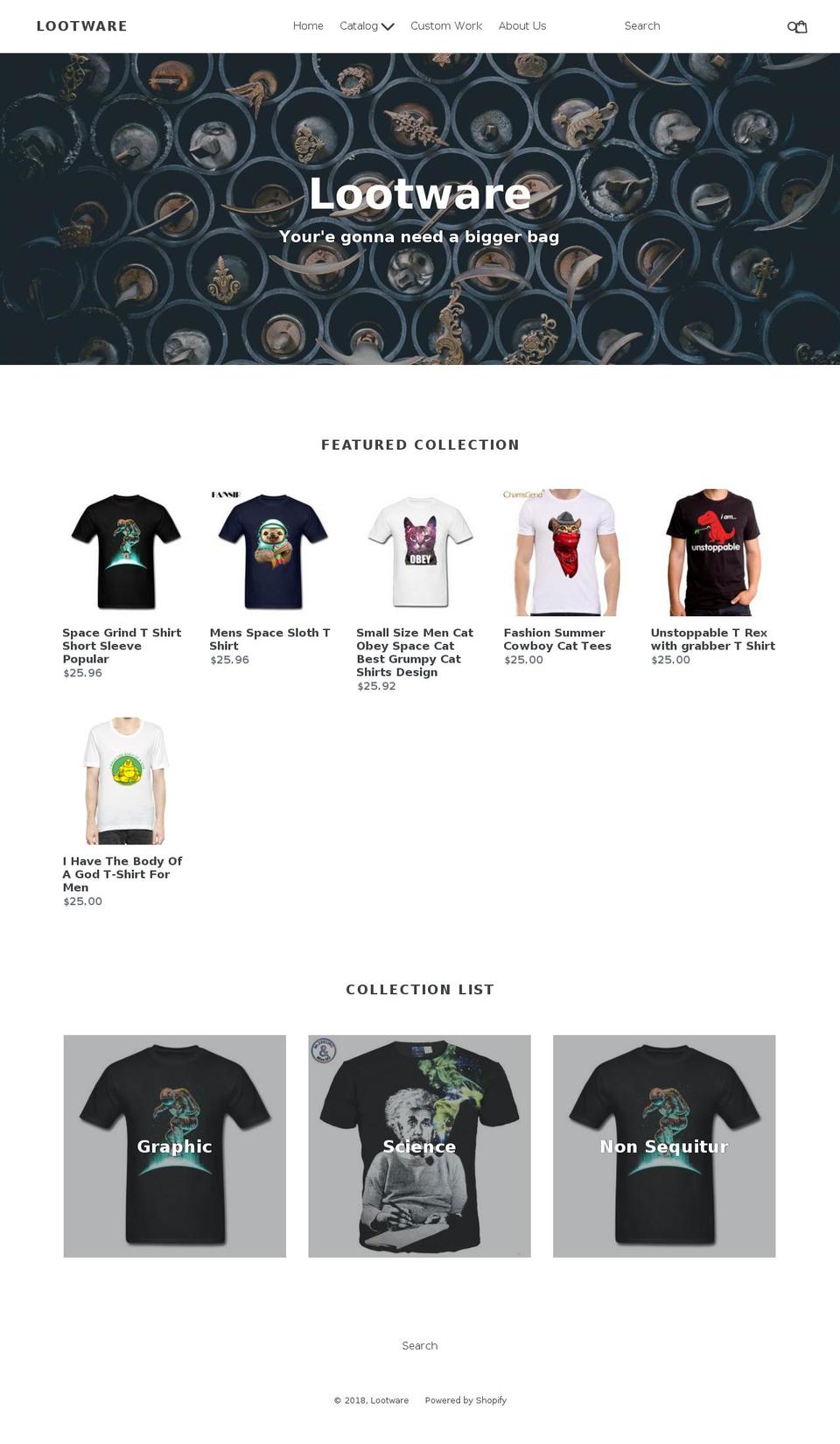 lootware.net shopify website screenshot