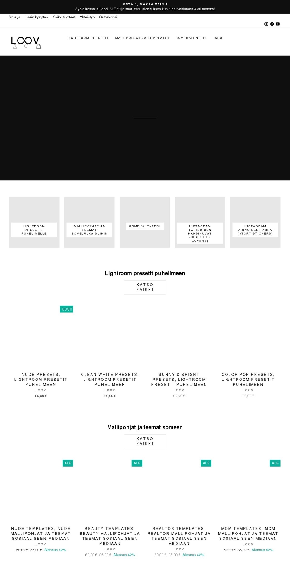 loov.fi shopify website screenshot