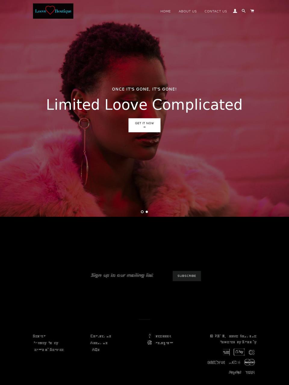 looveboutique.com — Shopify storefront screenshot