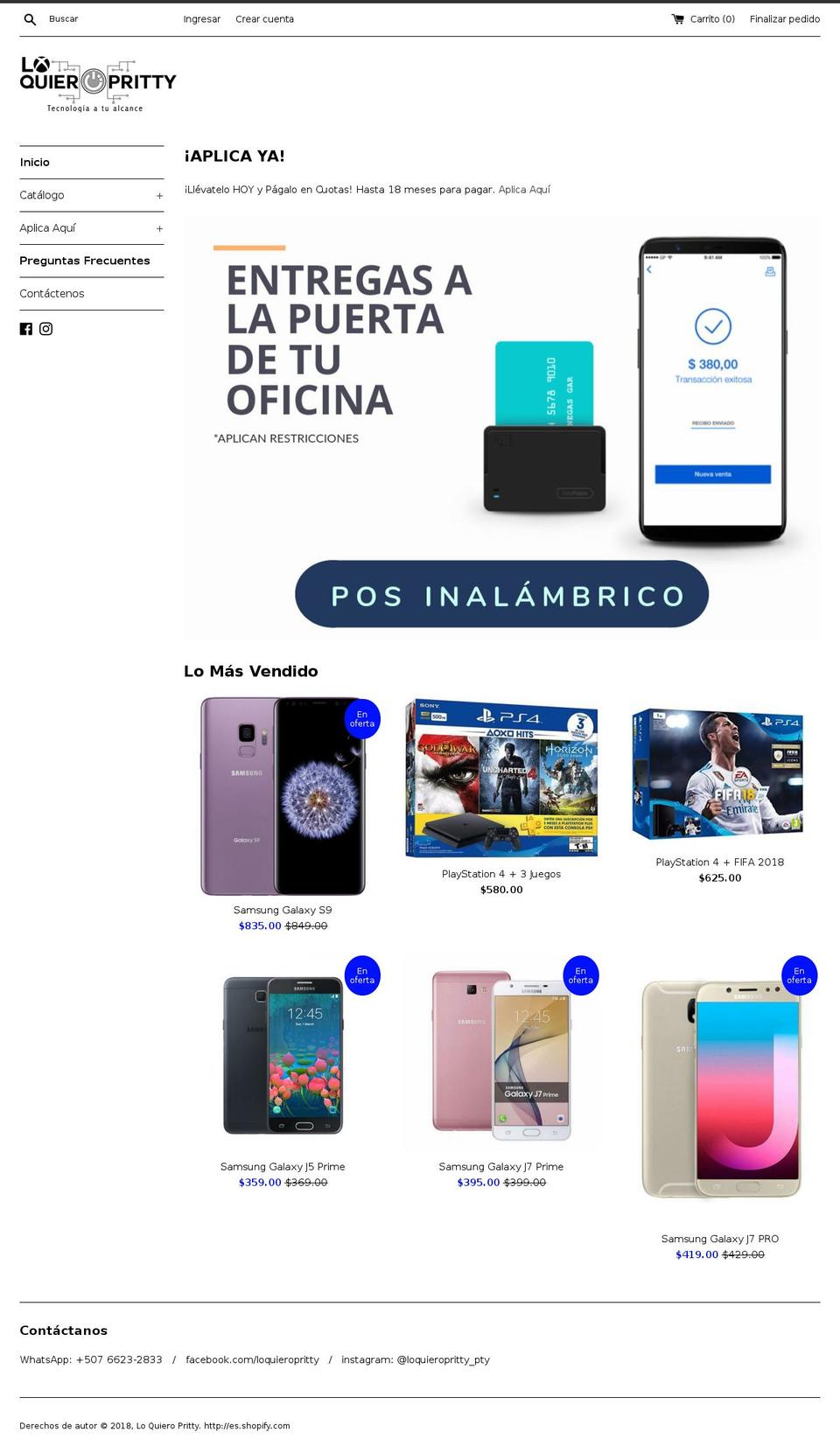 loquieropritty.com — Shopify storefront screenshot