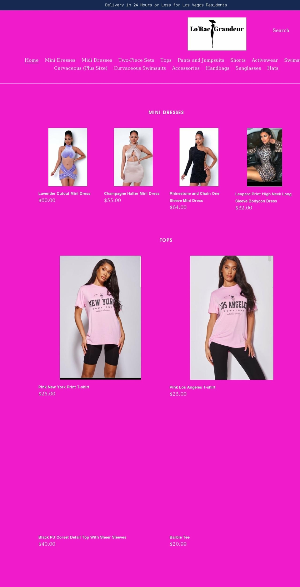 loracgrandeur.com shopify website screenshot