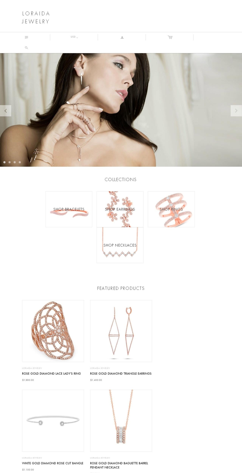 loraida.com shopify website screenshot