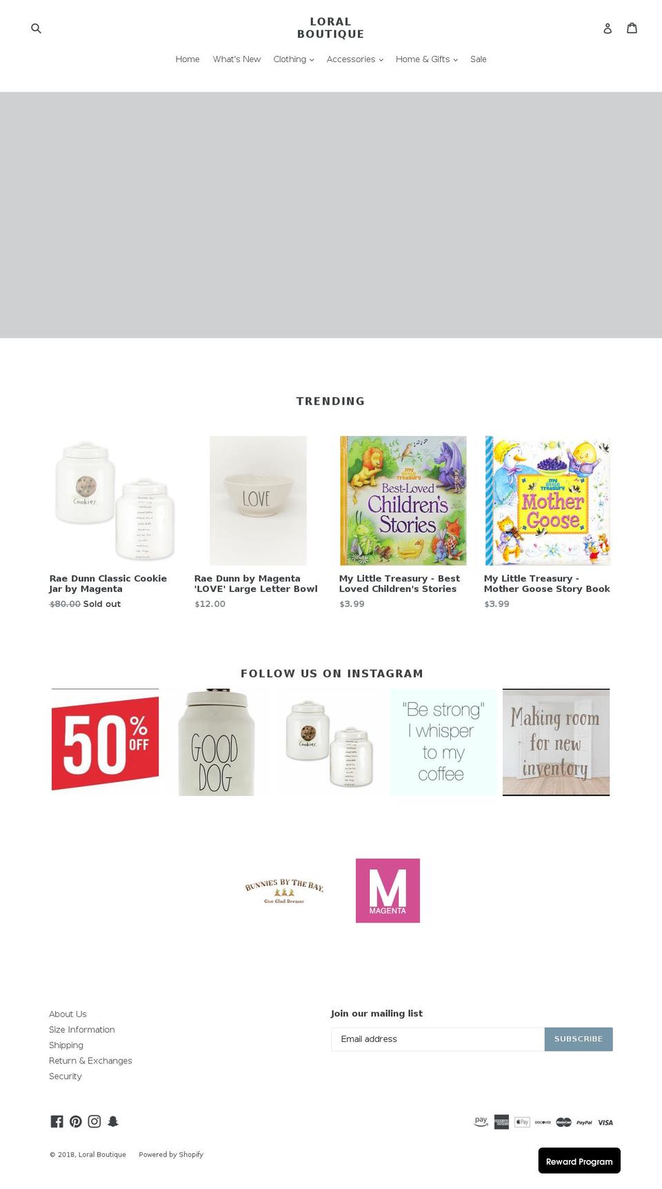 loralboutique.com shopify website screenshot