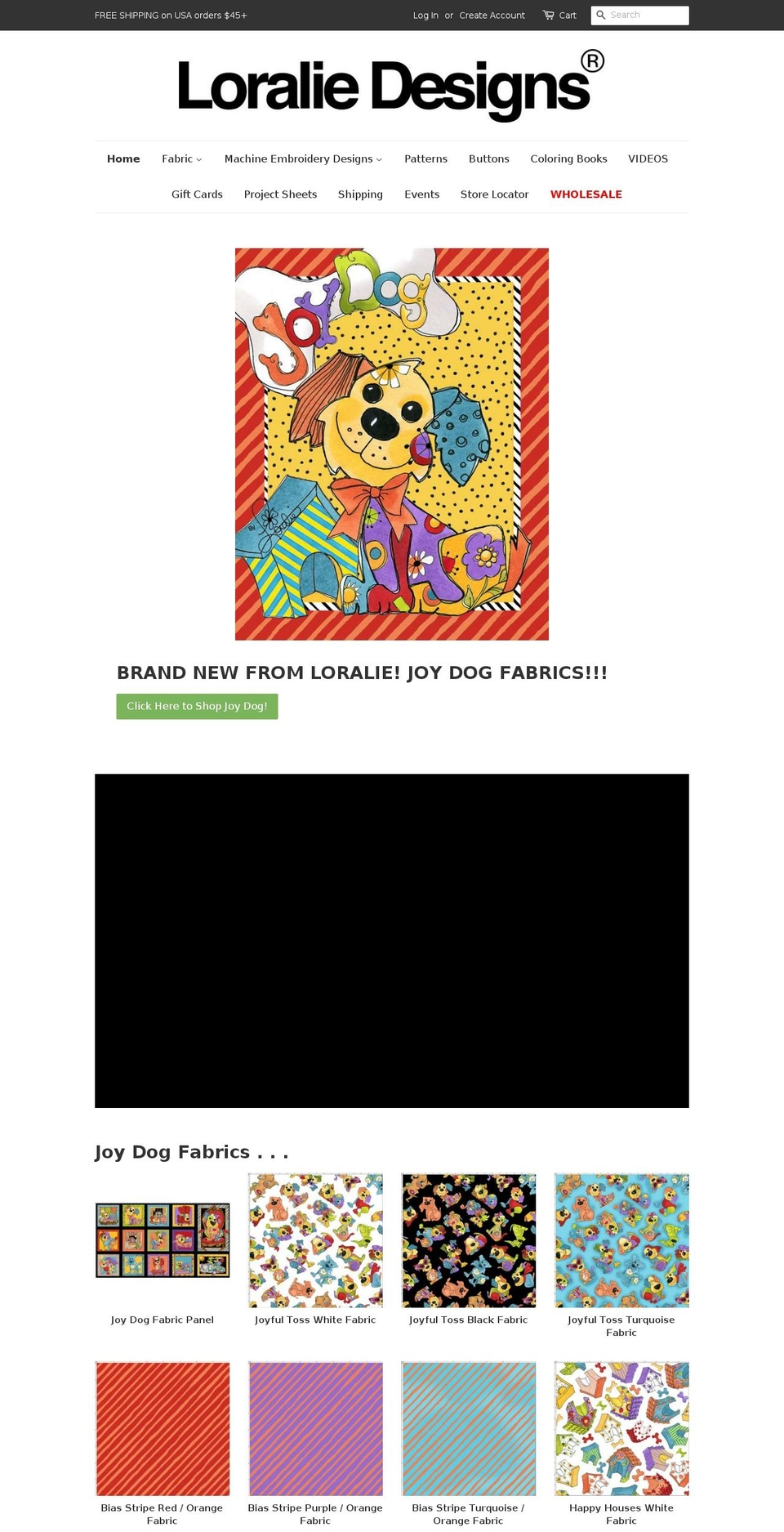 loraliefabric.com — Shopify storefront screenshot
