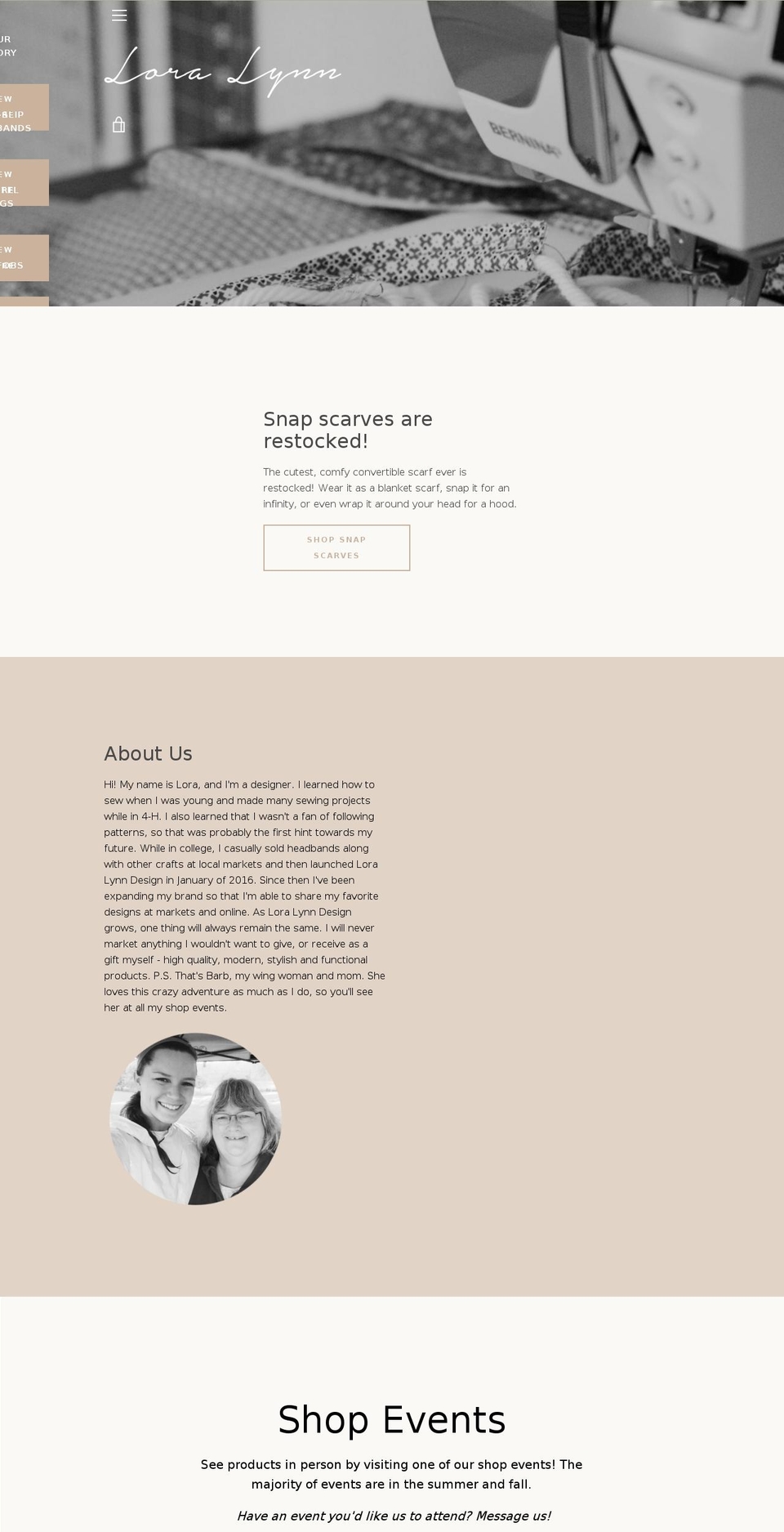 loralynndesign.com — Shopify storefront screenshot