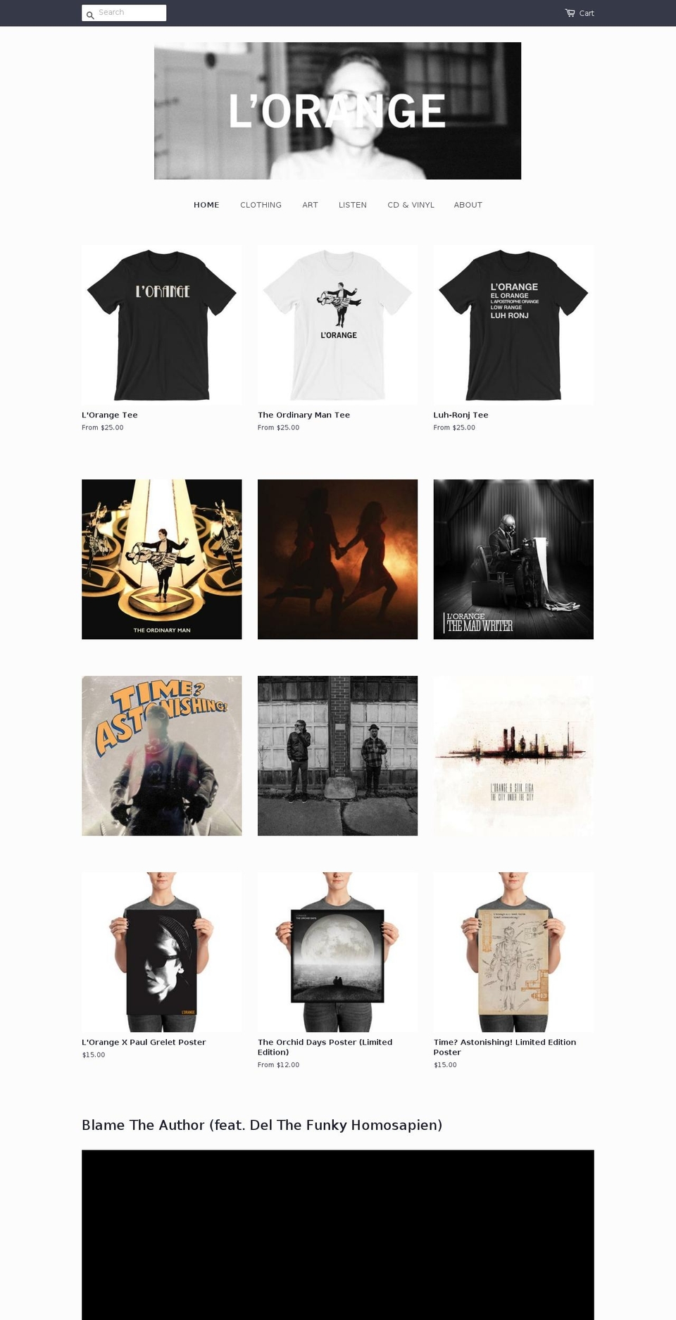 lorangemusic.com shopify website screenshot