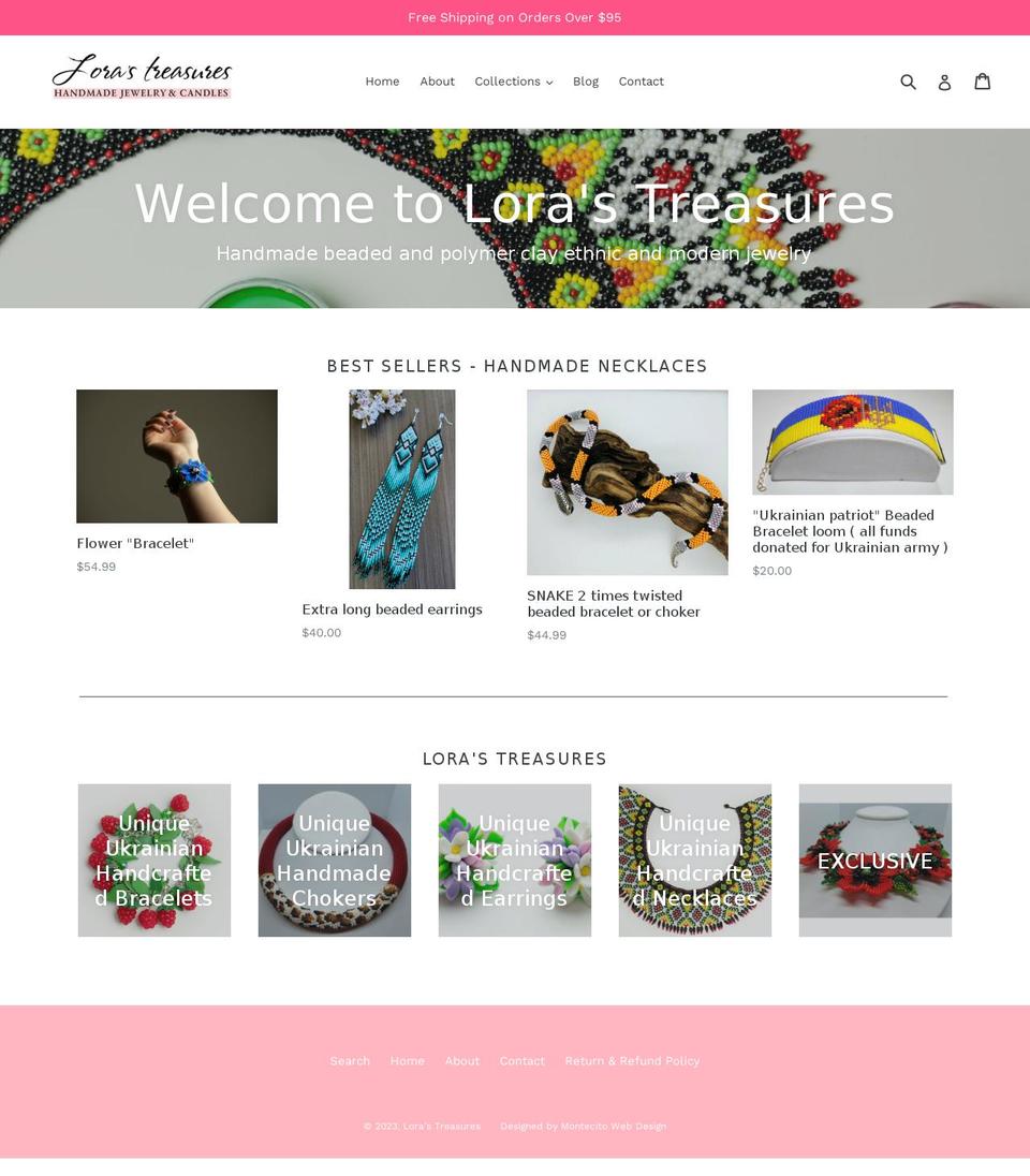 lorascandles.com — Shopify storefront screenshot