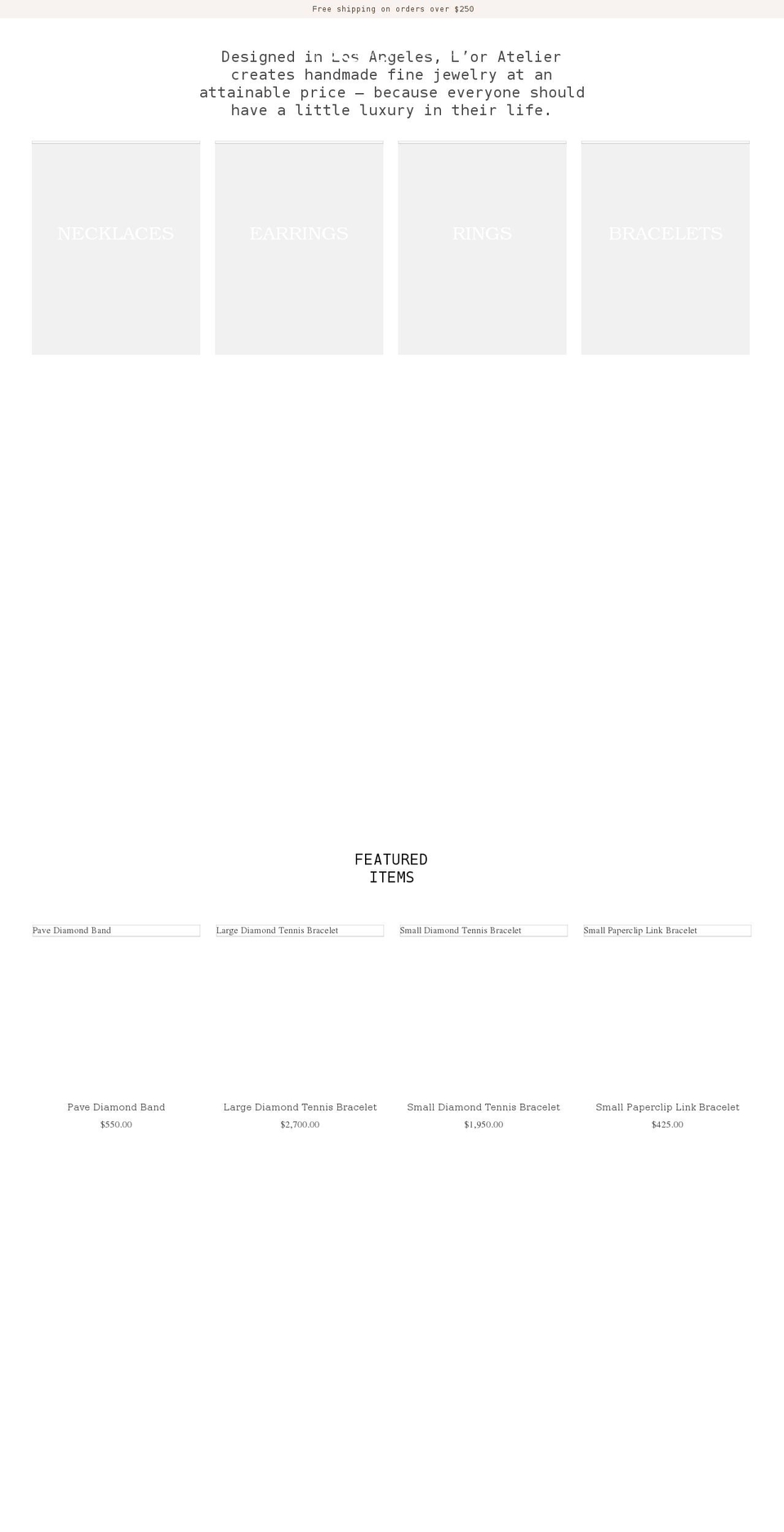 loratelier.com shopify website screenshot
