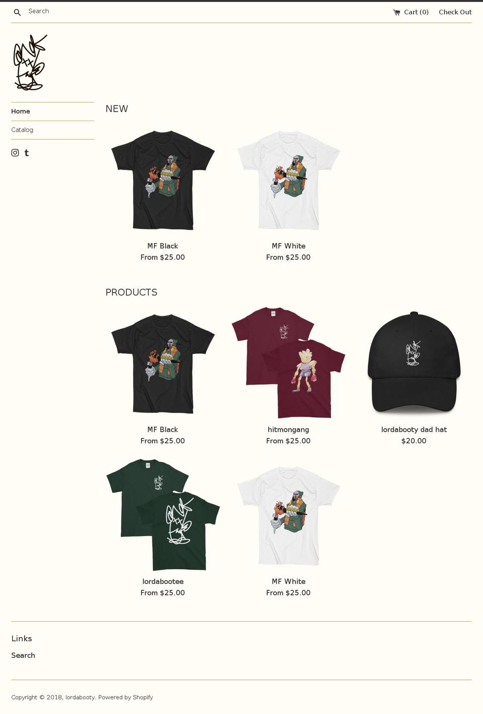 lordabooty.com — Shopify storefront screenshot