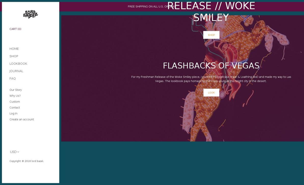 lordbazel.com — Shopify storefront screenshot